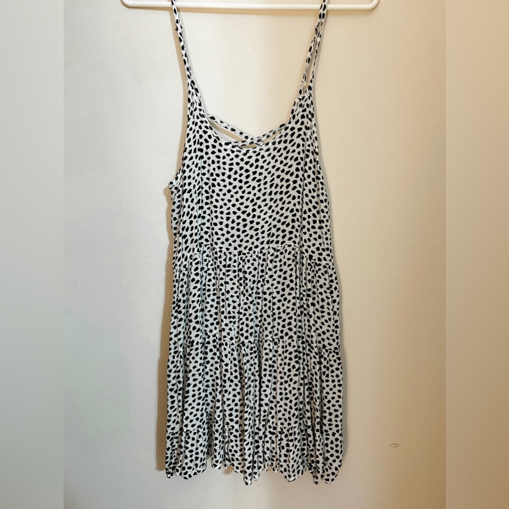 A thin strap patterned dress